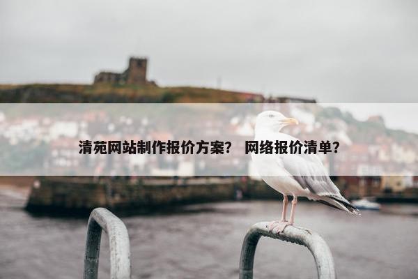 清苑网站制作报价方案？ 网络报价清单？