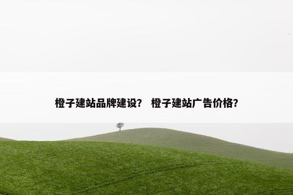 橙子建站品牌建设？ 橙子建站广告价格？