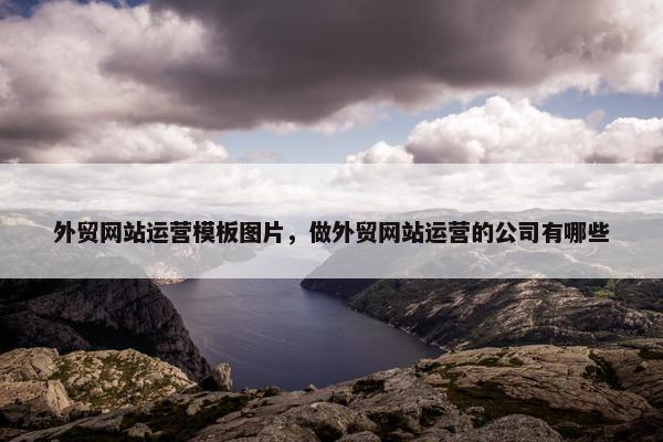 外贸网站运营模板图片，做外贸网站运营的公司有哪些