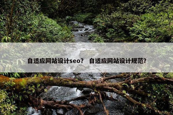 自适应网站设计seo？ 自适应网站设计规范？