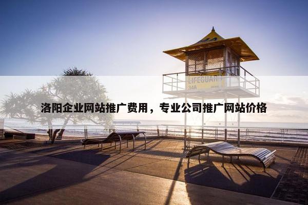 洛阳企业网站推广费用，专业公司推广网站价格