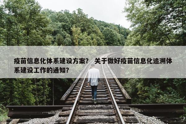 疫苗信息化体系建设方案？ 关于做好疫苗信息化追溯体系建设工作的通知？