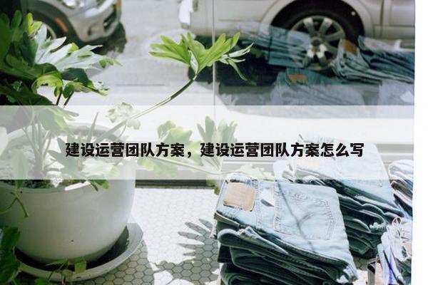 建设运营团队方案，建设运营团队方案怎么写