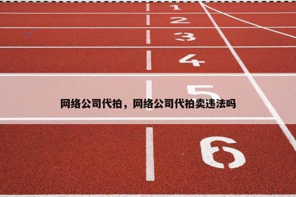 网络公司代拍，网络公司代拍卖违法吗