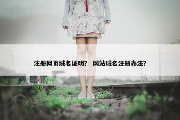 注册网页域名证明？ 网站域名注册办法？
