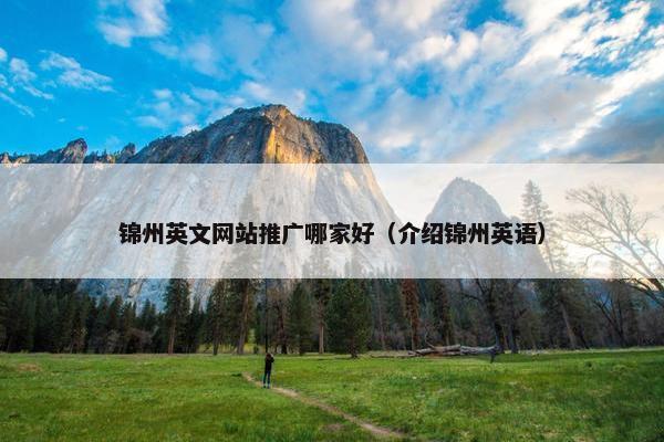 锦州英文网站推广哪家好（介绍锦州英语）
