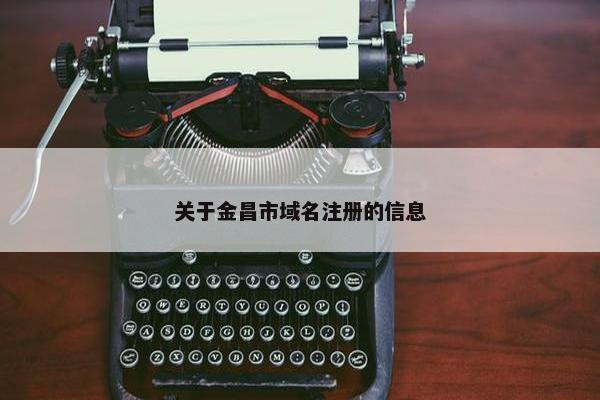 关于金昌市域名注册的信息