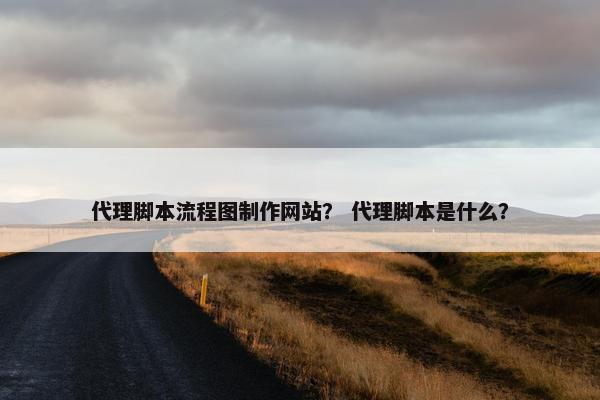 代理脚本流程图制作网站？ 代理脚本是什么？