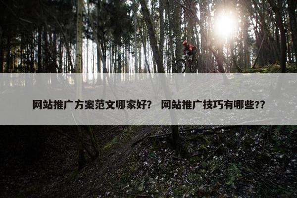 网站推广方案范文哪家好？ 网站推广技巧有哪些?？