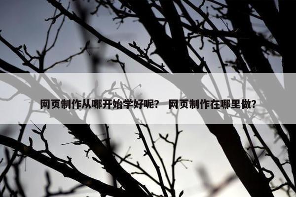网页制作从哪开始学好呢？ 网页制作在哪里做？