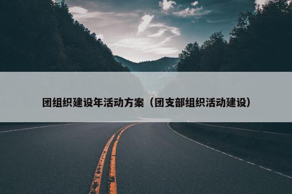 团组织建设年活动方案（团支部组织活动建设）