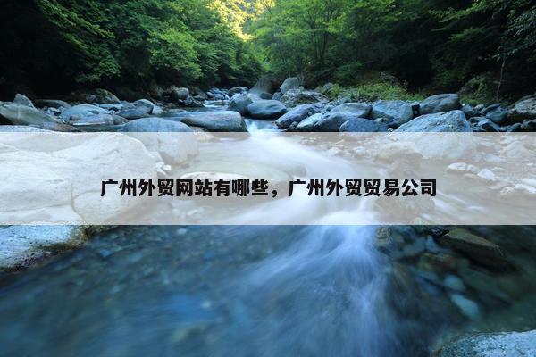 广州外贸网站有哪些，广州外贸贸易公司