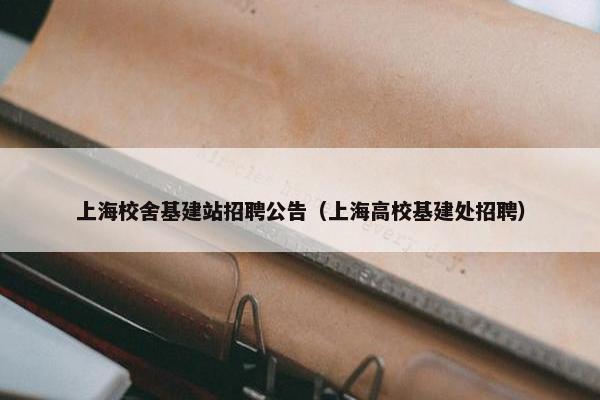 上海校舍基建站招聘公告（上海高校基建处招聘）
