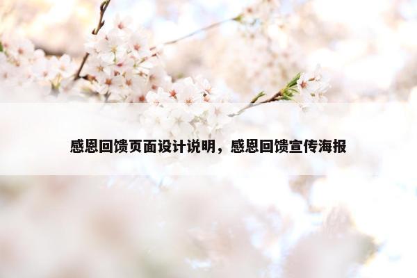 感恩回馈页面设计说明，感恩回馈宣传海报