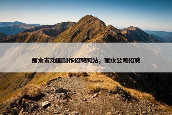 丽水市动画制作招聘网站，丽水公司招聘