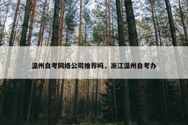 温州自考网络公司推荐吗，浙江温州自考办