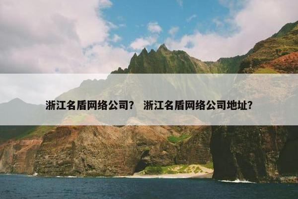 浙江名盾网络公司？ 浙江名盾网络公司地址？