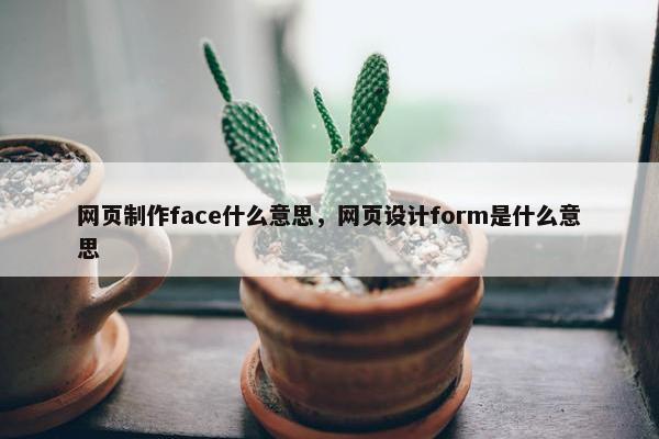 网页制作face什么意思，网页设计form是什么意思