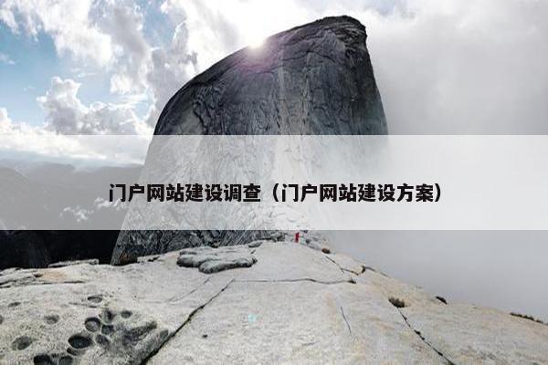 门户网站建设调查（门户网站建设方案）