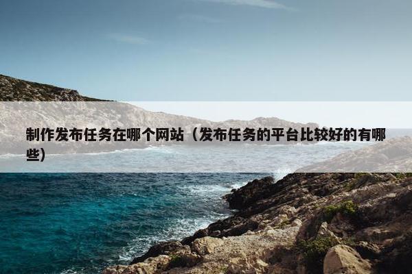 制作发布任务在哪个网站（发布任务的平台比较好的有哪些）