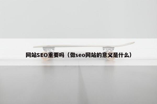 网站SEO重要吗（做seo网站的意义是什么）