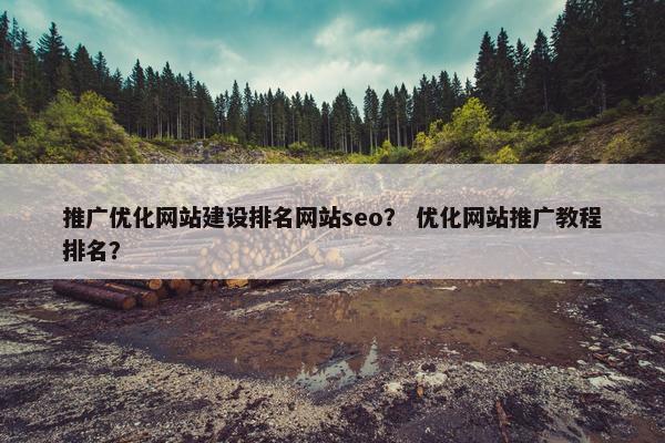 推广优化网站建设排名网站seo？ 优化网站推广教程排名？
