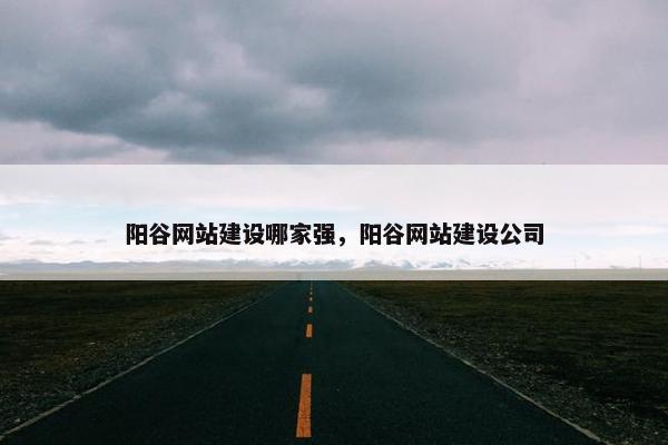 阳谷网站建设哪家强，阳谷网站建设公司