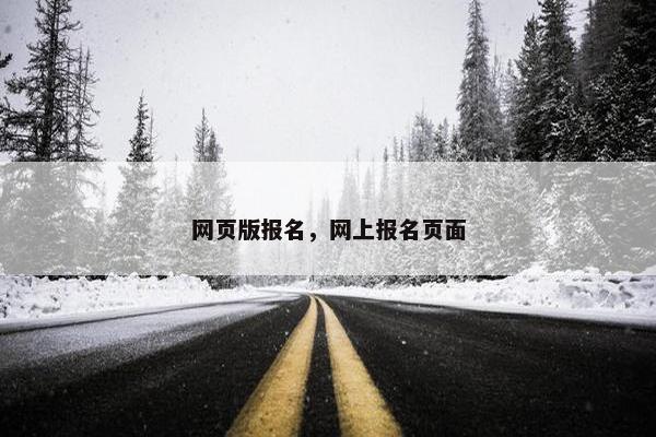 网页版报名，网上报名页面
