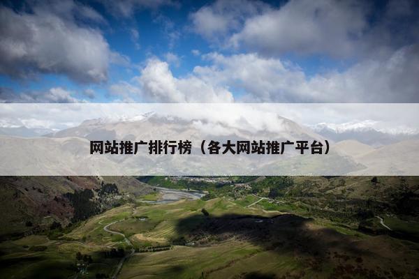 网站推广排行榜（各大网站推广平台）