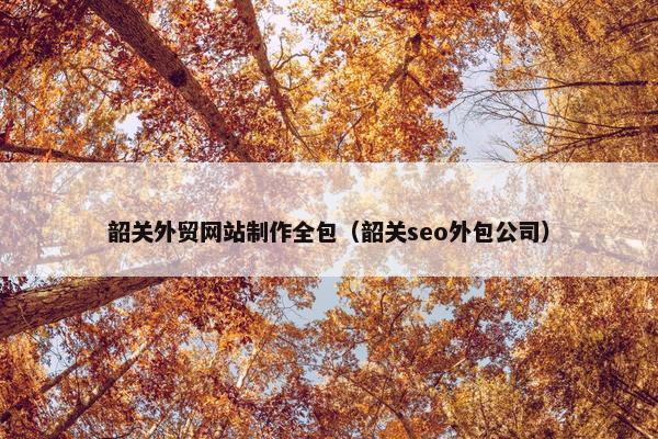 韶关外贸网站制作全包（韶关seo外包公司）