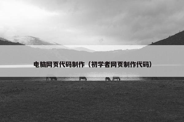 电脑网页代码制作（初学者网页制作代码）