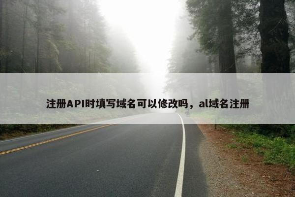 注册API时填写域名可以修改吗，al域名注册