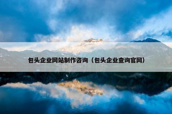 包头企业网站制作咨询（包头企业查询官网）