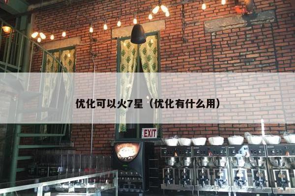 优化可以火7星（优化有什么用）