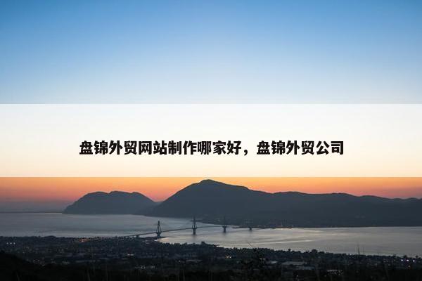 盘锦外贸网站制作哪家好，盘锦外贸公司