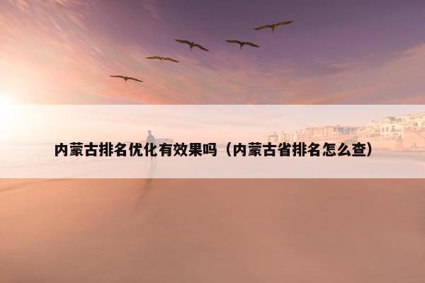 内蒙古排名优化有效果吗（内蒙古省排名怎么查）