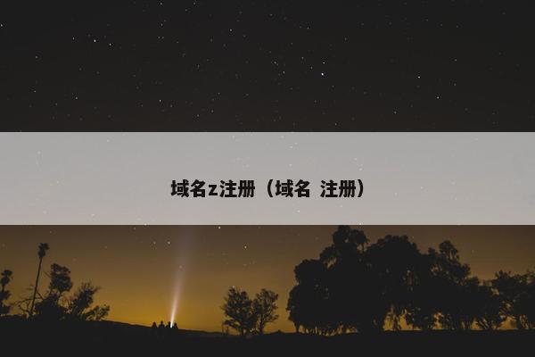 域名z注册（域名 注册）