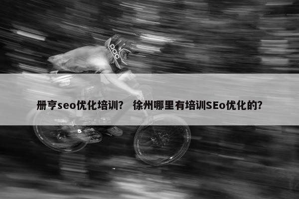册亨seo优化培训？ 徐州哪里有培训SEo优化的？