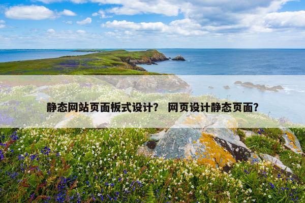 静态网站页面板式设计？ 网页设计静态页面？