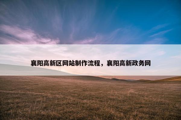 襄阳高新区网站制作流程，襄阳高新政务网