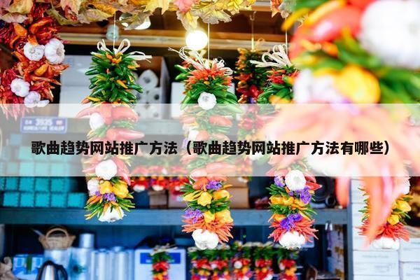 歌曲趋势网站推广方法（歌曲趋势网站推广方法有哪些）
