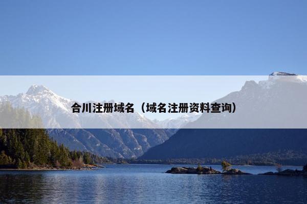合川注册域名（域名注册资料查询）