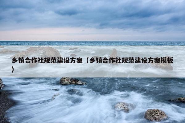 乡镇合作社规范建设方案（乡镇合作社规范建设方案模板）