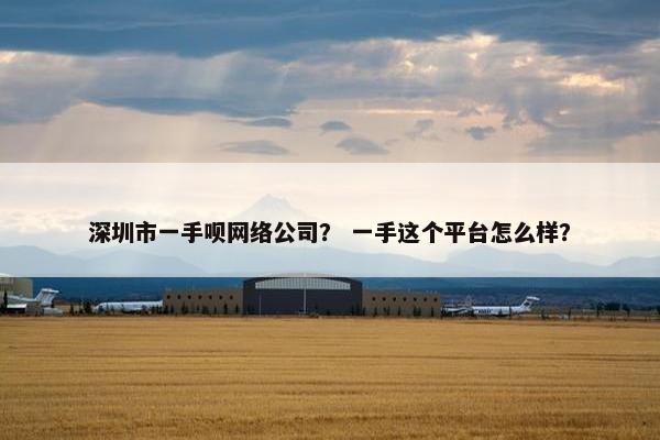 深圳市一手呗网络公司？ 一手这个平台怎么样？