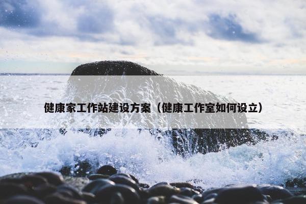 健康家工作站建设方案（健康工作室如何设立）