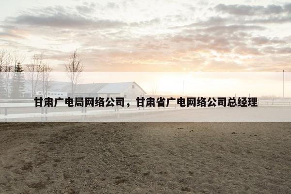 甘肃广电局网络公司，甘肃省广电网络公司总经理