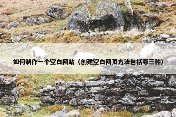 如何制作一个空白网站（创建空白网页方法包括哪三种）
