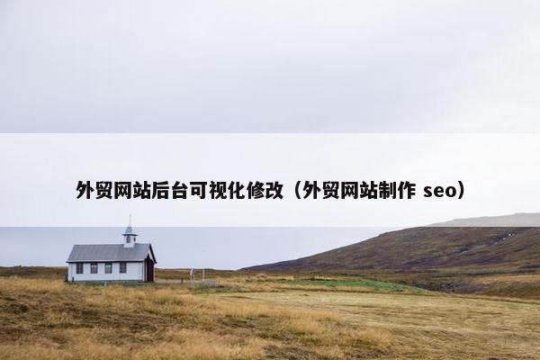 外贸网站后台可视化修改（外贸网站制作 seo）