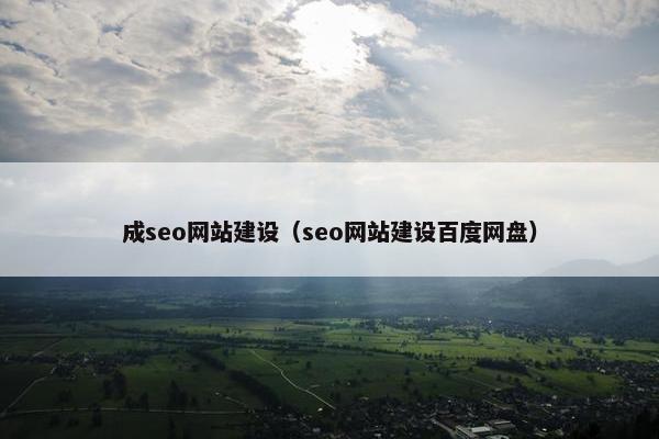 成seo网站建设（seo网站建设百度网盘）