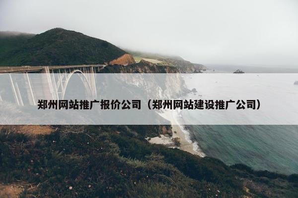 郑州网站推广报价公司（郑州网站建设推广公司）